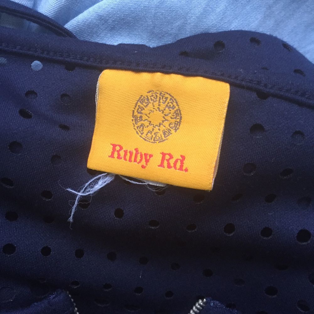 Ruby Rd. Large Jacket Zip Up Navy Blue Long - Picture 5 of 6